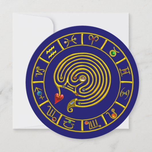 ASTRAL LABYRINTH GOLD ZODIAC CHART Astrologie Kaart (Voorkant)