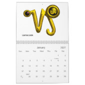 ASTRAL LABYRINTH GOLD ZODIAC CHART Astrologie Kalender (Jan 2027)