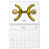 ASTRAL LABYRINTH GOLD ZODIAC CHART Astrologie Kalender (Mar 2027)