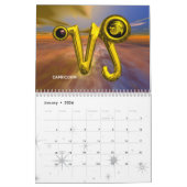 ASTRAL LABYRINTH GOLD ZODIAC CHART Astrologie Kalender (Jan 2026)