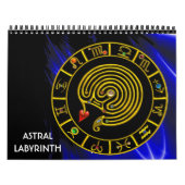 ASTRAL LABYRINTH GOLD ZODIAC CHART Astrologie Kalender (Hoes)