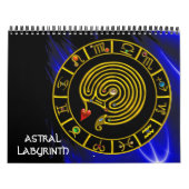 ASTRAL LABYRINTH GOLD ZODIAC CHART Astrologie Kalender (Hoes)