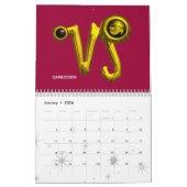 ASTRAL LABYRINTH GOLD ZODIAC CHART Astrologie Kalender (Jan 2026)