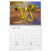 ASTRAL LABYRINTH GOLD ZODIAC CHART Astrologie Kalender (Jan 2027)