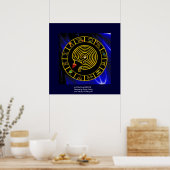 ASTRAL LABYRINTH GOLD ZODIAC CHART Astrologie Poster (Keuken)