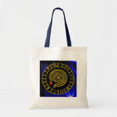 ASTRAL LABYRINTH GOLD ZODIAC CHART Astrologie Tote Bag (Voorkant)