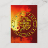 ASTRAL LABYRINTH GOLD ZODIAC CHART Astrologie Visitekaartje (Achterkant)