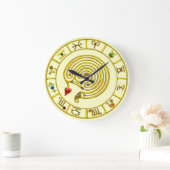 ASTRAL LABYRINTH GOUDEN ZODIAC TEKEN Astrologie Grote Klok (Huis)