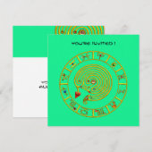 ASTRAL LABYRINTH, wit groen, blauw rood Kaart (Voorkant / Achterkant)