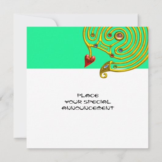 ASTRAL LABYRINTH, wit groen, blauw rood Kaart (Achterkant)