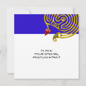 ASTRAL LABYRINTH, zwart-wit, blauw rood Kaart (Achterkant)