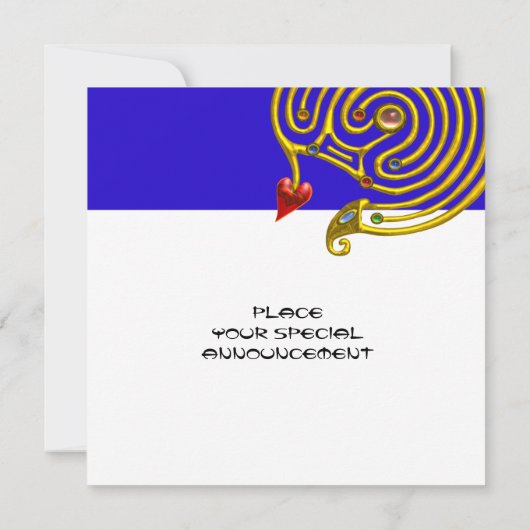 ASTRAL LABYRINTH, zwart-wit, blauw rood Kaart (Achterkant)