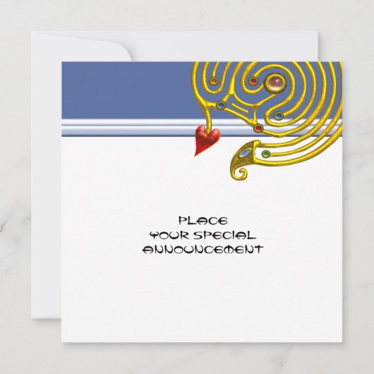 ASTRAL LABYRINTH, zwart-wit, blauw rood Kaart (Achterkant)