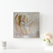 "Astral Lights" door Ramona Walach Vierkante Klok (Huis)