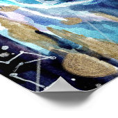 Astral Moon Koe Mandala| cadeau voor koe minnaar Poster (Hoek)