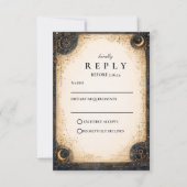Astral Night Wedding RSVP Kaartje (Voorkant)