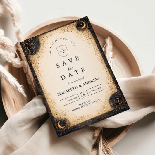 Astral Night Wedding Save The Date