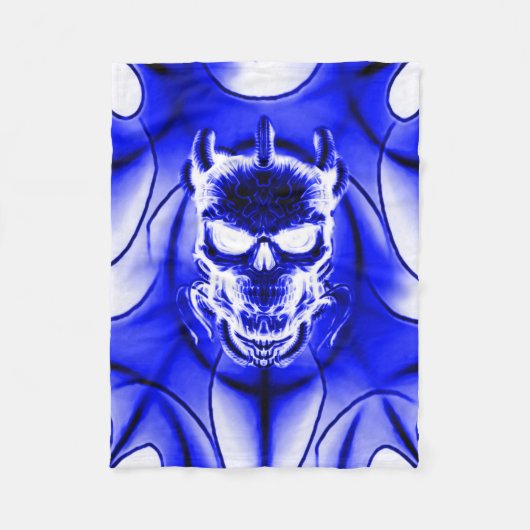 Astral Phantom Skull Fleece Deken (Voorkant)