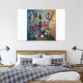 Astral Pilot: Kandinsky Stijl Abstract Expressioni Canvas Afdruk (Insitu (Slaapkamer))