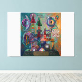 Astral Pilot: Kandinsky Stijl Abstract Expressioni Canvas Afdruk (Insitu (Houten vloer))