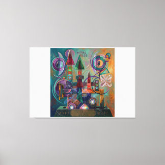 Astral Pilot: Kandinsky Style Abstract Expressioni Canvas Afdruk