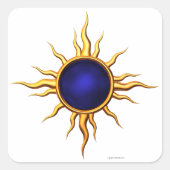 Astral Star: Sapphire Sun Vierkante Sticker (Voorkant)