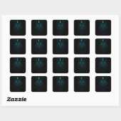 Astral Tijger - Kosmische Blaze Roofdier Vierkante Sticker (Vel)
