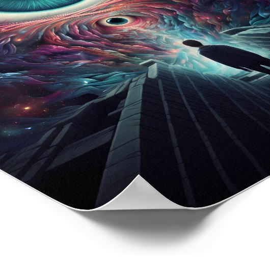 Astrale blik optische illusie poster (Hoek)