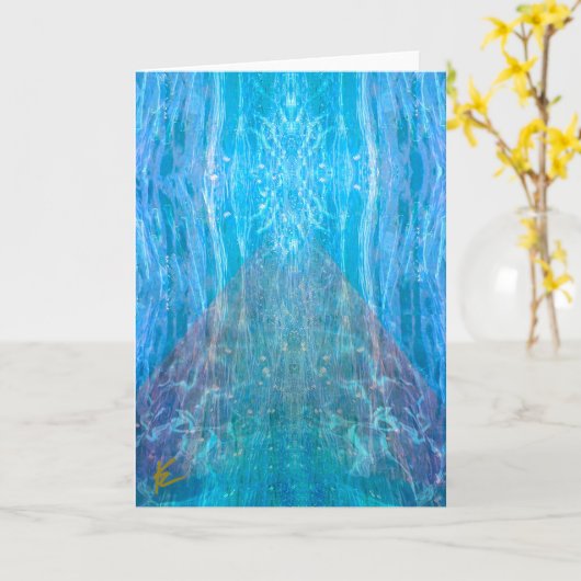 Astrale energie Kosmische Berg Mindful Meditatie Kaart (Gele Bloem)