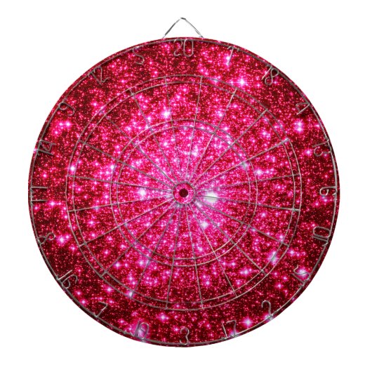 Astrale Glitter Hot Pink Dartbord (Voorkant)