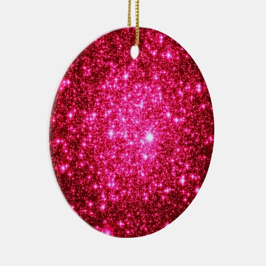Astrale glitter Hot roze kerst ornamenten (Rechts)
