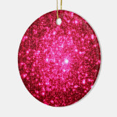 Astrale glitter Hot roze kerst ornamenten (Links)