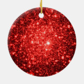astrale glitter Red Christmas Tree Ornament (Achterkant)