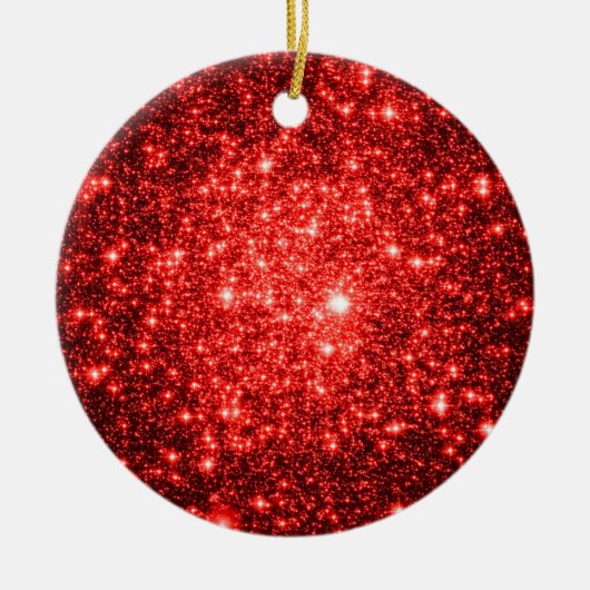 Astrale Glitter Rode Kerstmis Ornamenten (Voorkant)