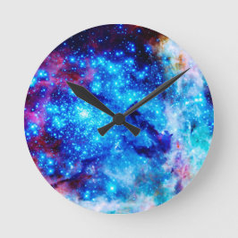 astrale glitter ronde klok