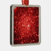 astrale glitter Rood Metalen Ornament (Rechts)