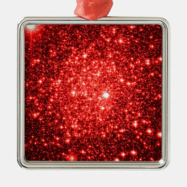 astrale glitter Rood Metalen Ornament