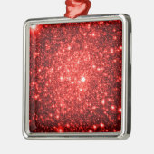 astrale glitter Rood Metalen Ornament (Links)