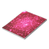 Astrale glitter roze notitieblok (Linkerzijde)