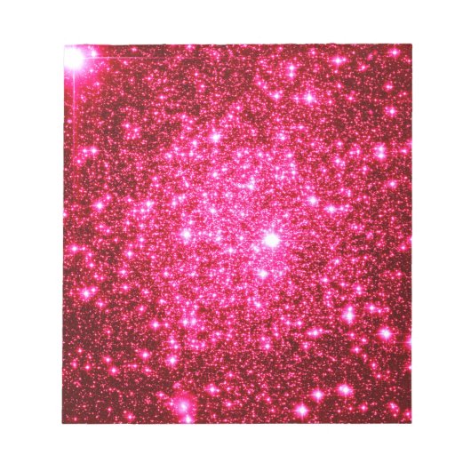 Astrale glitter roze notitieblok (Voorkant)