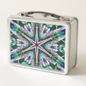 Astrale Kaleidoscoop Metalen Lunchbox (Achterkant)
