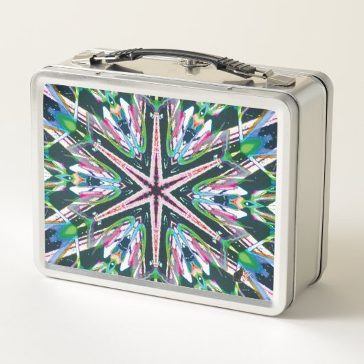 Astrale Kaleidoscoop Metalen Lunchbox (Achterkant)