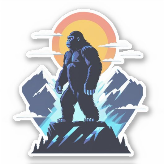 astrale Kong van het noorden4 Sticker (Voorkant)