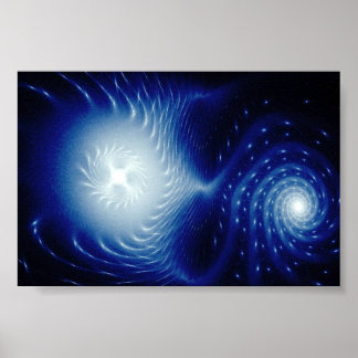 astrale lichtvormen - de kosmische flux poster