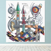 Astrale Piloot: In de stijl van El Lissitzky Const Canvas Afdruk (Insitu (Houten vloer))