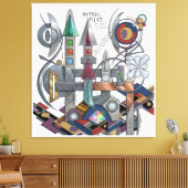 Astrale Piloot: In de stijl van El Lissitzky Const Canvas Afdruk (Insitu (Woonkamer))