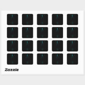 Astrale Raaf - Kosmische Donkere Boodschapper Vierkante Sticker (Vel)