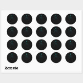 Astrale Schildpad - Kosmische Oude Wijsheid Ronde Sticker (Vel)
