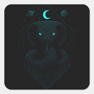 Astrale slang - Kosmische kragtelus Vierkante Sticker