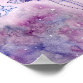 Astralina Paars Blue Fairy Fantasy Art Waterverf Poster (Hoek)